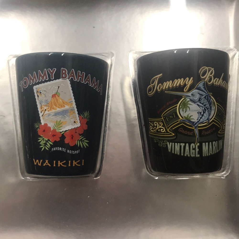 (2)Tommy Bahama Shot Glasses